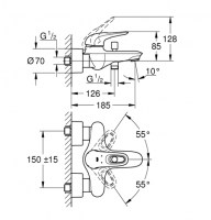 MONOMANDO BAÑO EUROSTYLE GROHE